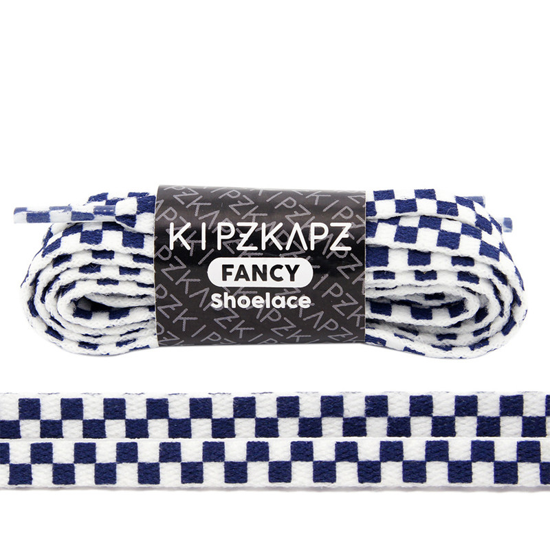 Jual Aksesoris Sneakers Kipzkapz Flat Checker Xs35 8Mm White Navy Original Xs35 - Flat Checker 8Mm - v3.ncrsport.com